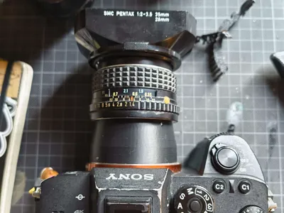 sony E mount adapter to pentax K lens
