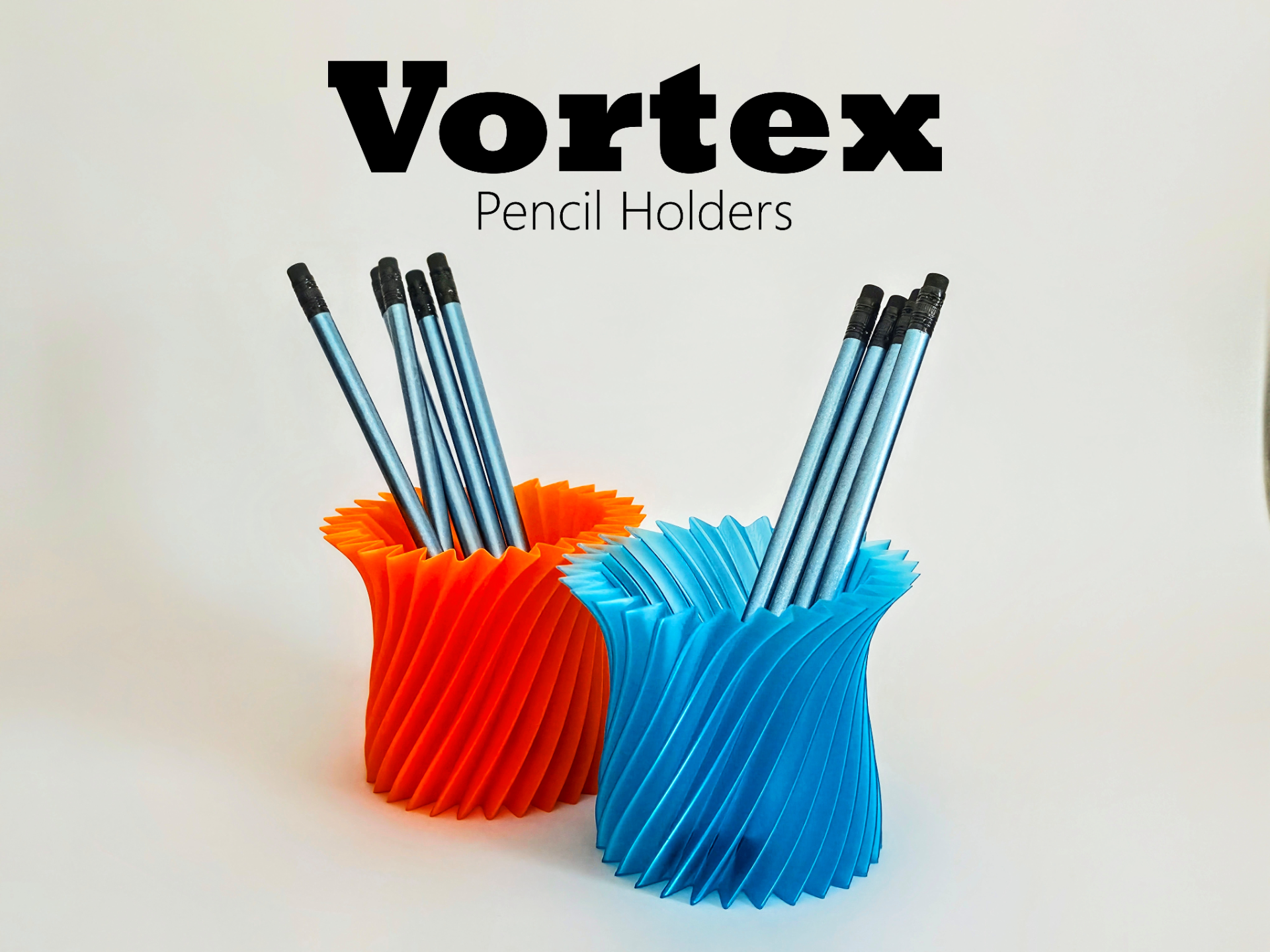Vortex Pencil Holders - Swirling Desk Organizers