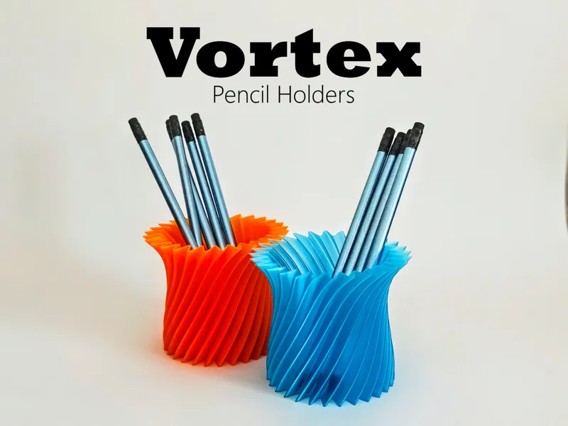 Vortex Pencil Holders - Swirling Desk Organizers