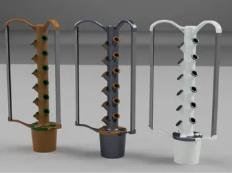 Hybrid hydroponic tower