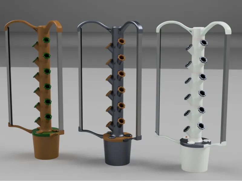 Hybrid hydroponic tower