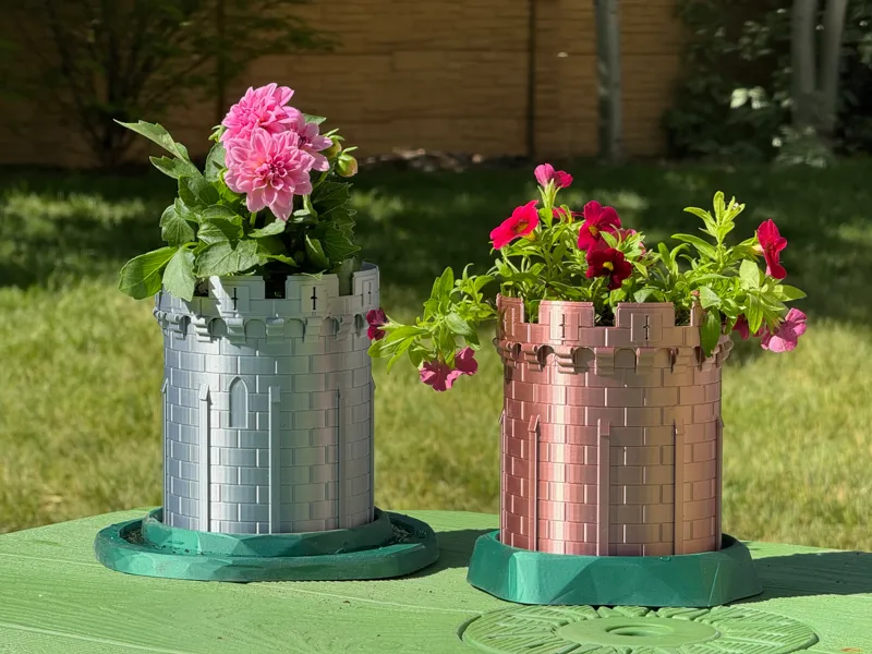 Easy watering Castle Flower Pots