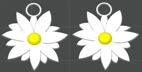 Daisy earrings, multi-coloured or plain view 2