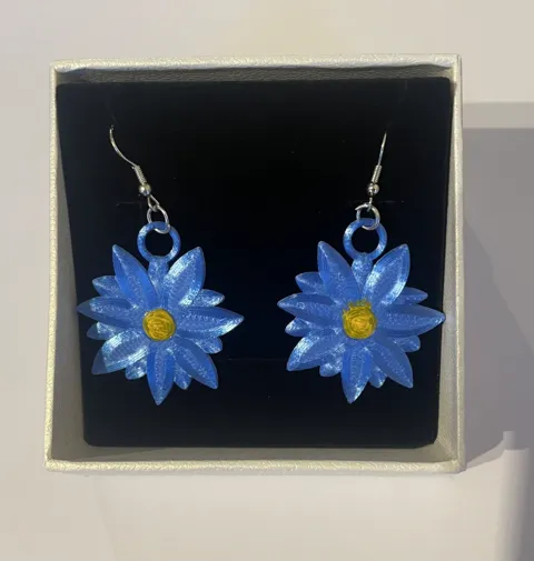 Daisy earrings, multi-coloured or plain view 3