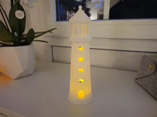 Leuchtturm für LED-Teelicht – maritime Deko LED