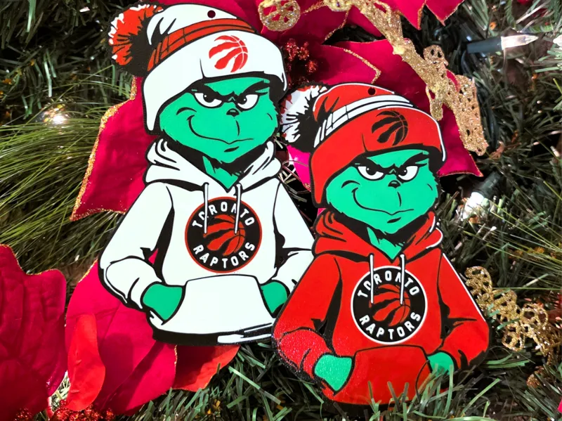 Grinch Toronto Raptors Christmas Ornament