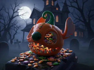 Stitch trick or treat bowl