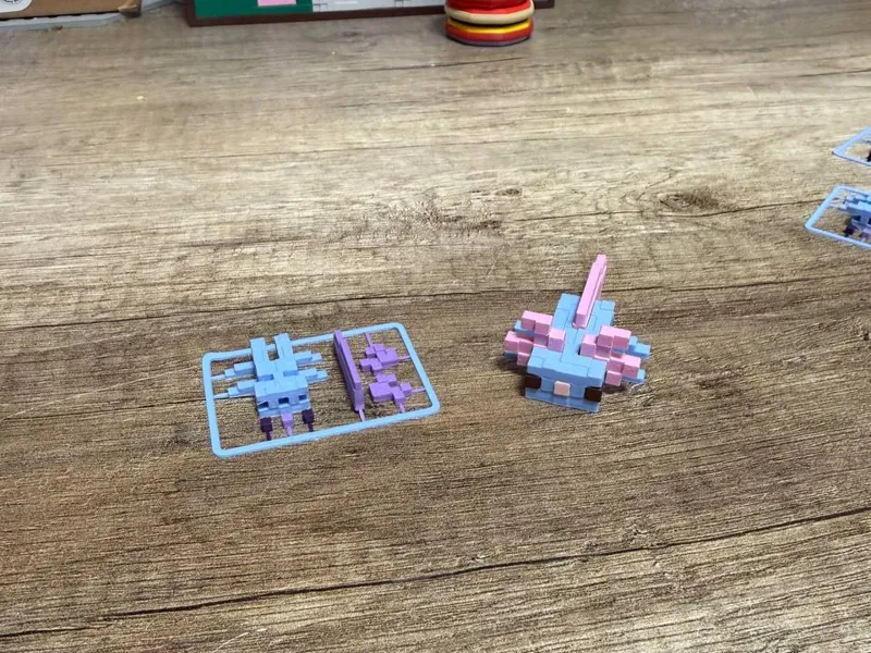 Minecraft inspired: Axolotl Kit card for AMS