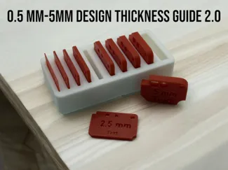 0.5mm - 5mm Thickness Guide 2.0 Gridfinity Set