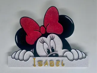 Targa di Minnie con nome