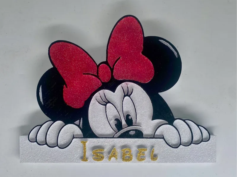 Targa di Minnie con nome