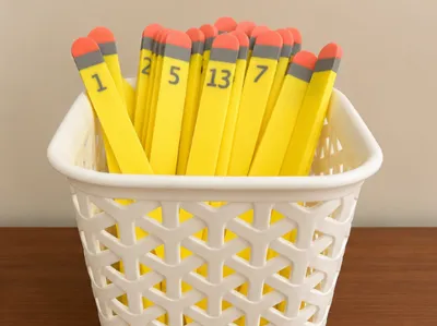 Numbered Pencil Sticks