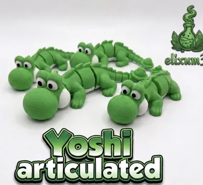 3Dプリント ドラゴンヨッシー関節式 – マリオムービーエディション
