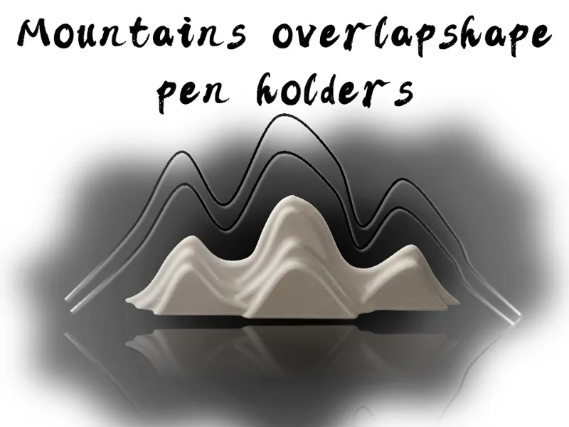Mountains overlapshape pen holders（Ornaments）