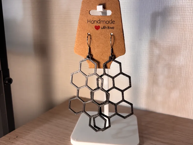 Hexagon earrings