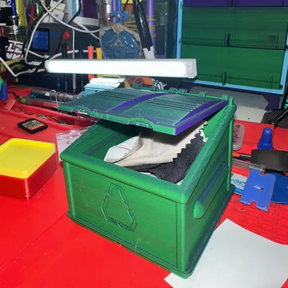 Poubelle de recyclage Gridfinity façon benne
