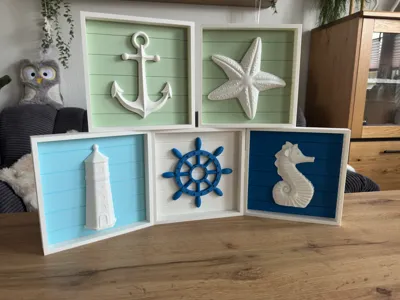 Nautical Picture Frame with Motifs