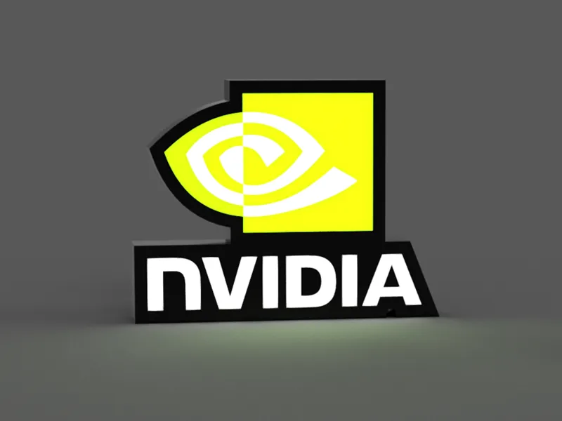 Nvidia logo lightbox LED lamp