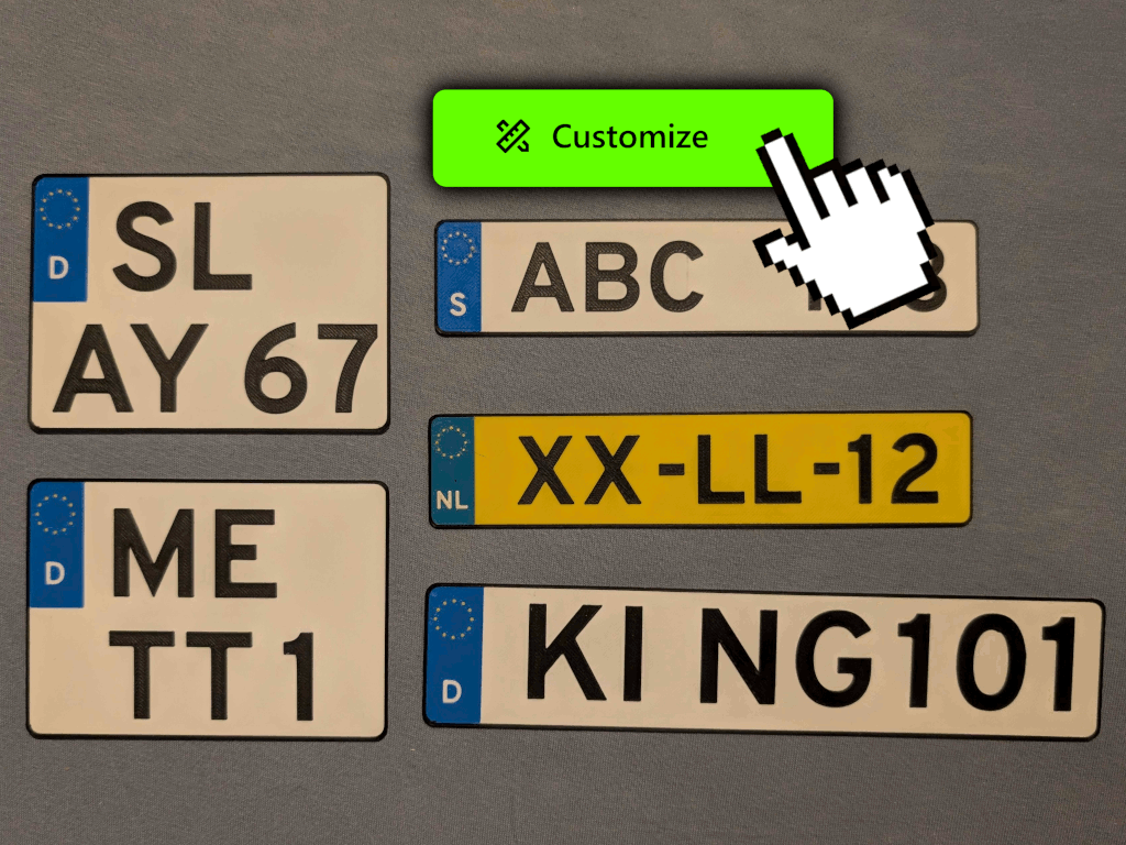 Customizable License Plates