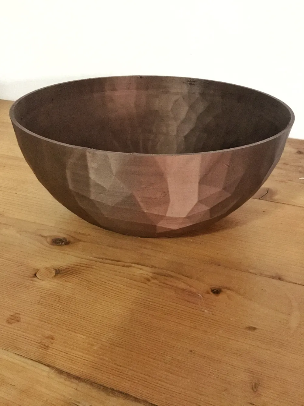 Low Poly Designer Bowl in Hammered Copper Style - Free 3D Print Model ...