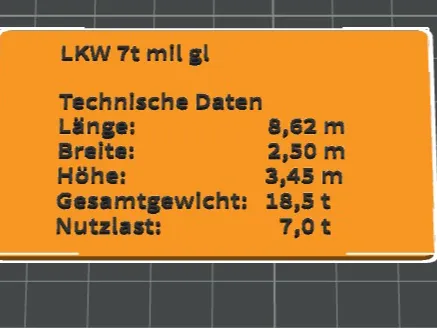 LKW 7t mil gl Daten