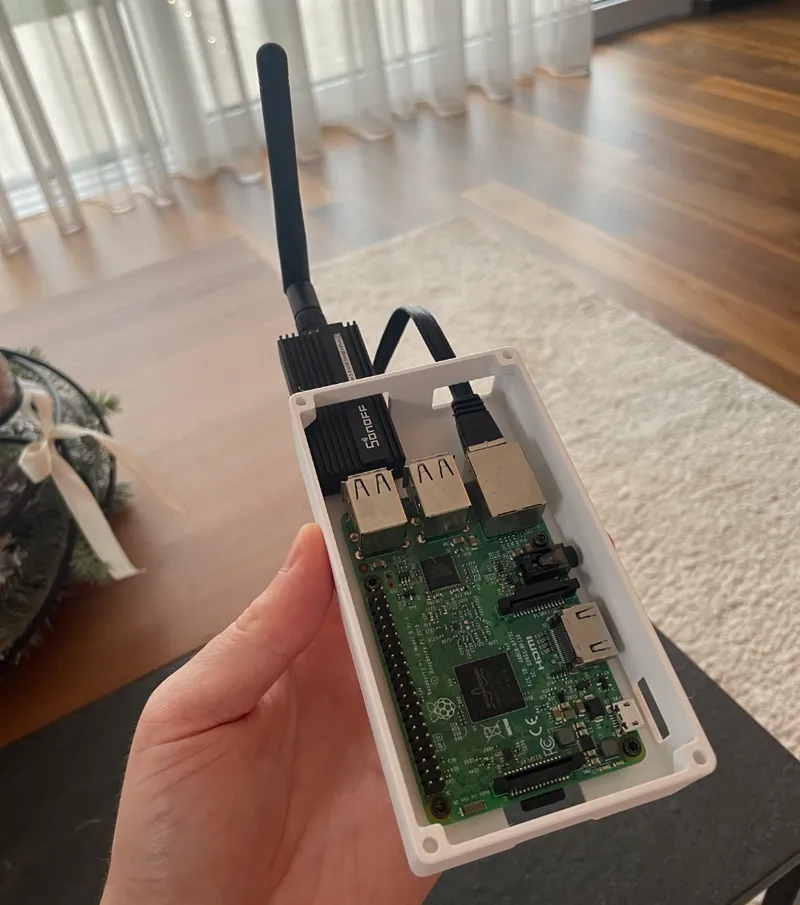 Raspberry Pi 3 Gehäuse Home Assistant Zigbee Stick