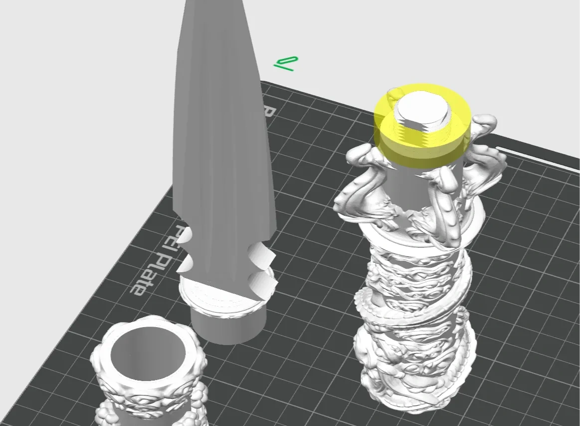 Miniatura 1 do modelo 3D 长枪大全（双端版本），兼容外径25的钢管、ppr管、木棍等