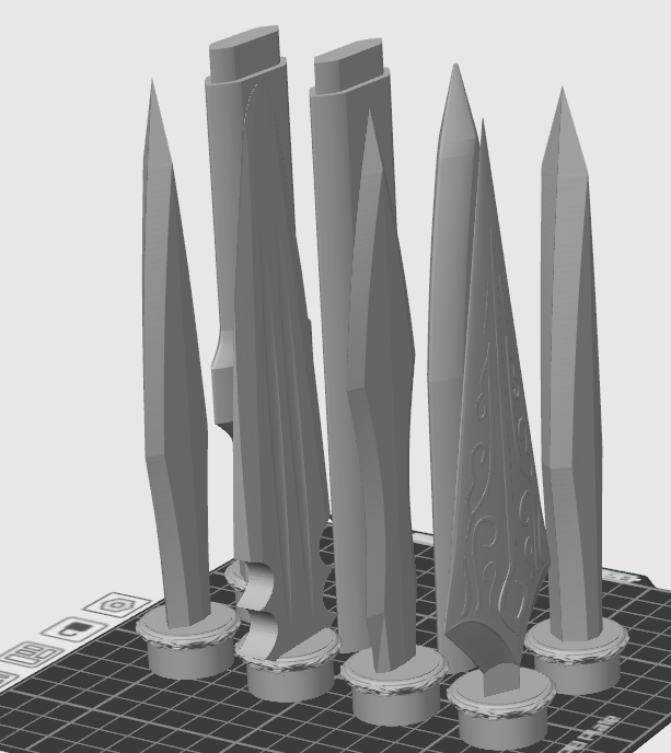 Miniatura 2 do modelo 3D 长枪大全（双端版本），兼容外径25的钢管、ppr管、木棍等