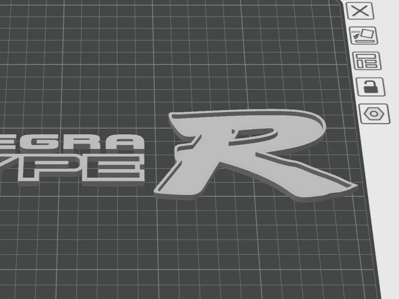Acura Integra Type R DC2 Logo 250mm fine detail 