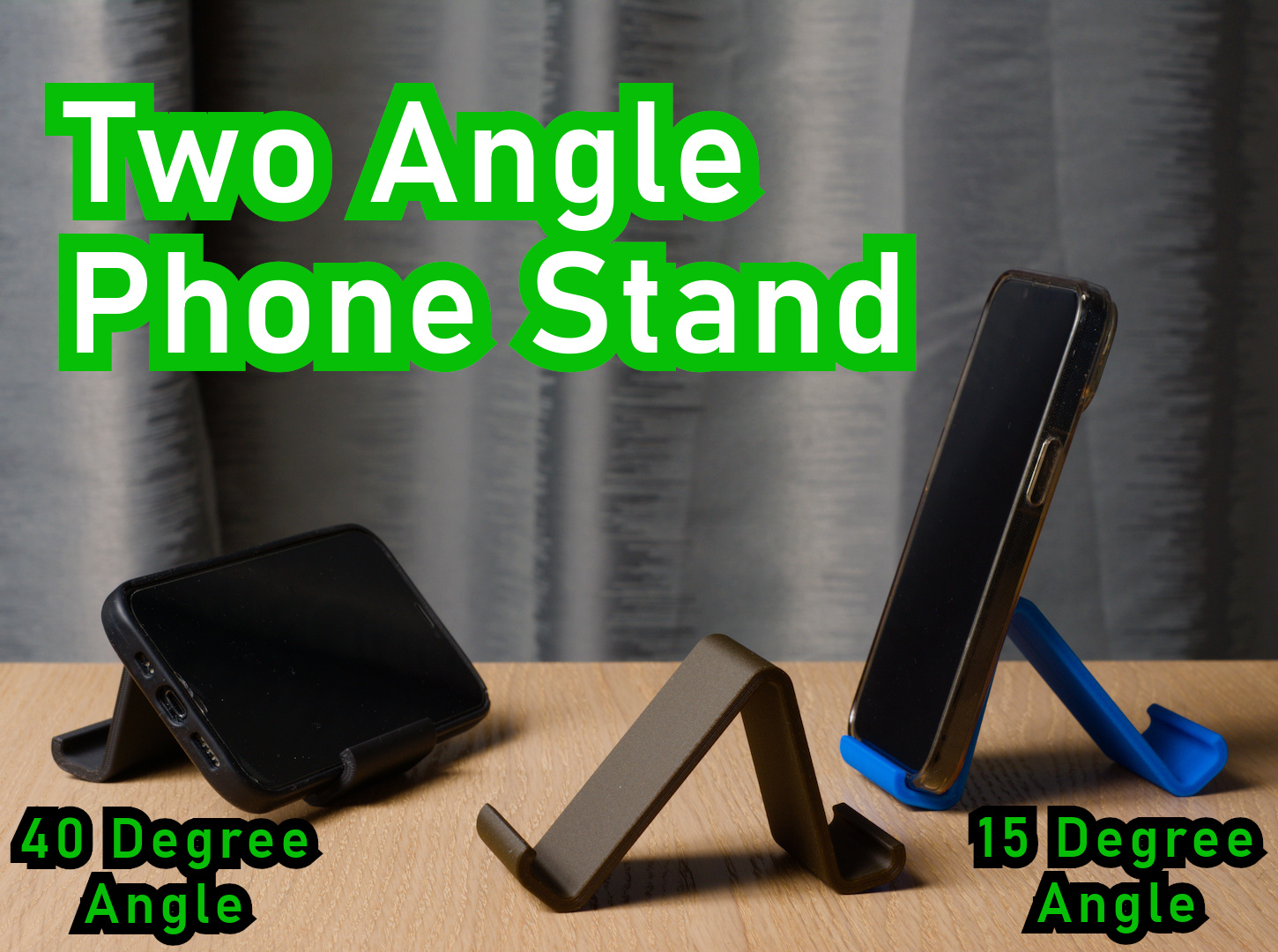 Miniatura 1 do modelo 3D Two Angle Phone Stand