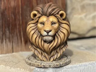 Lion Bust Statue