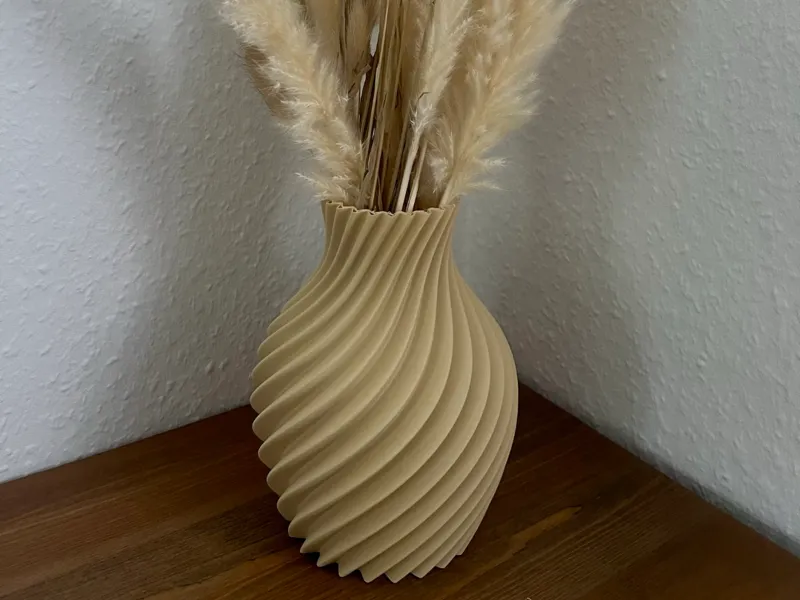 Spiralvase Vase Blumen Trockenblume