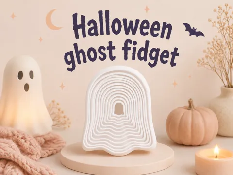 Objeto manipulable: Halloween Ghost fidget — referencia de MakerWorld