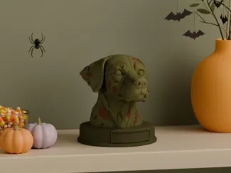 Zombie Labrador Dog Bust – Halloween 3D Printable