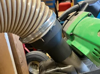 12in Hitachi miter saw dust hose 4in