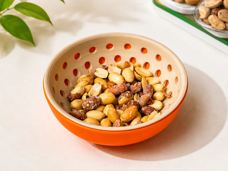 Nut Bowl with Shell Separator – Snack Serving