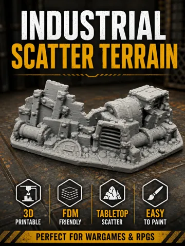 Escenografía en miniatura: Industrial Scatter Terrain – Sci-Fi Gelände 28mm — vista de referencia 2