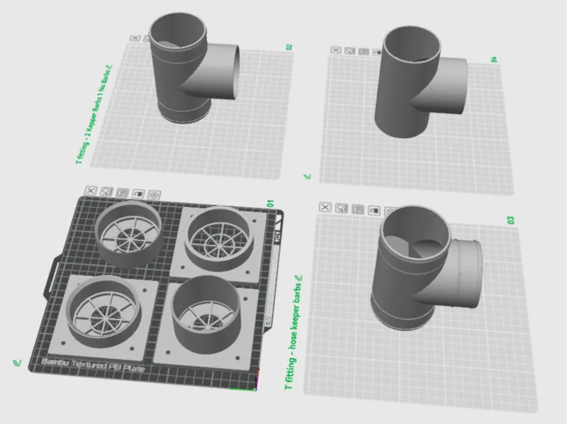 Diesel Heater Vents and Cap with T Fittings