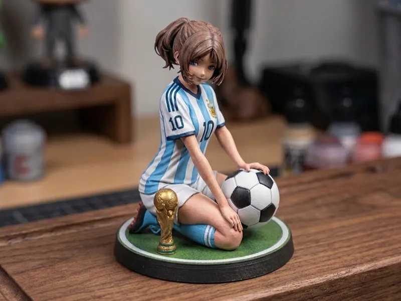 Chibi Argentina Football Fan World Cup Soccer Girl