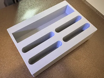 Gridfinity holder for Samsung T7 + Seagate drive