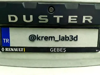 License Plate Frame Text