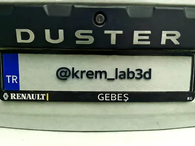 License Plate Frame Text
