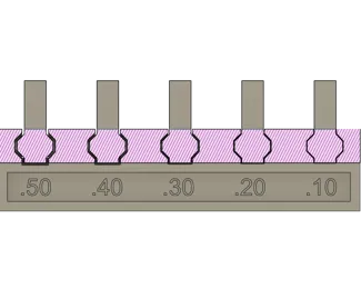 Living hinge tolerance/clearance benchmark