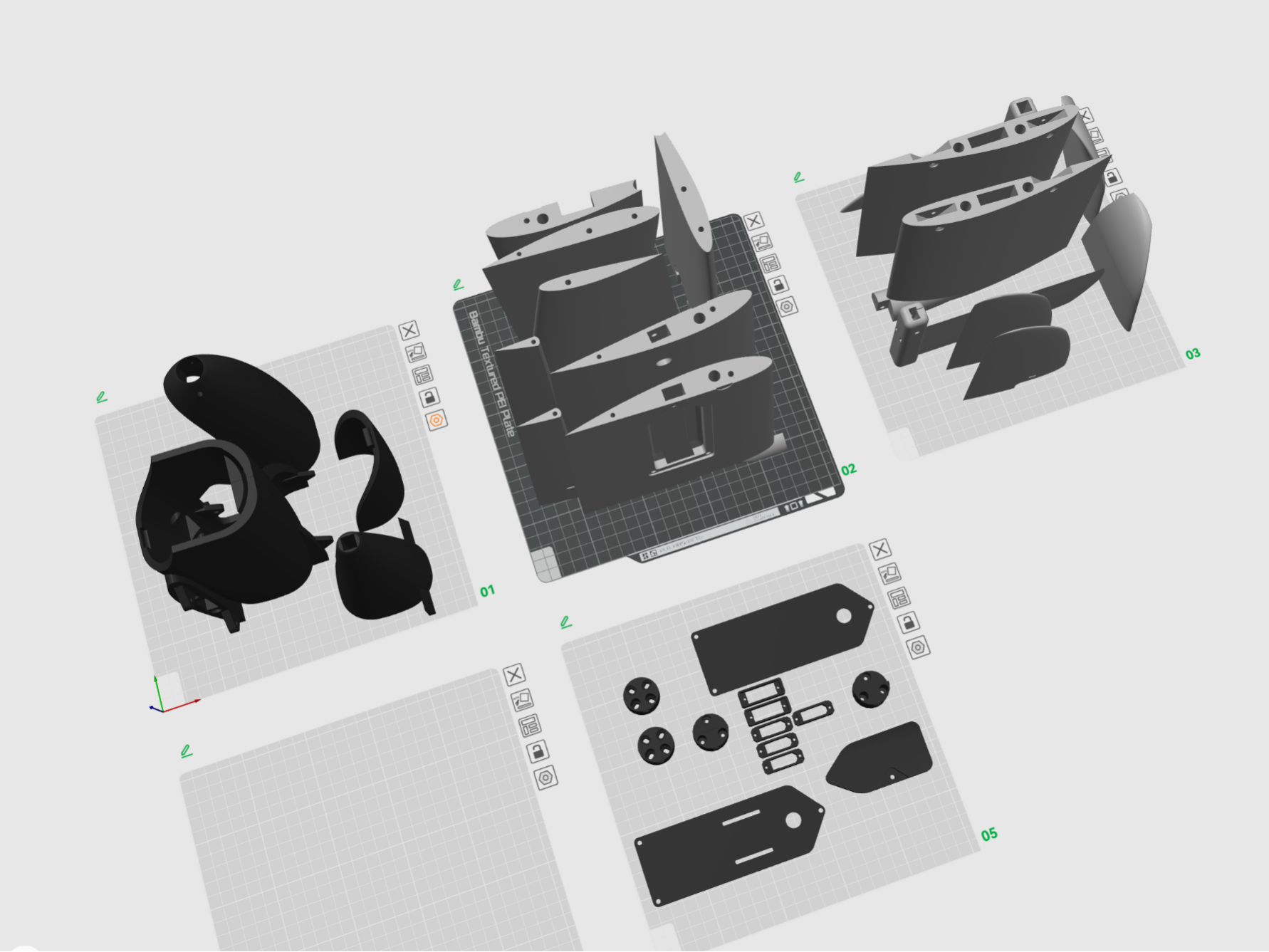 Miniatura 1 do modelo 3D 泰坦苍鹭1.8米航模，3D打印飞机、滑翔机、固定翼、双发动力