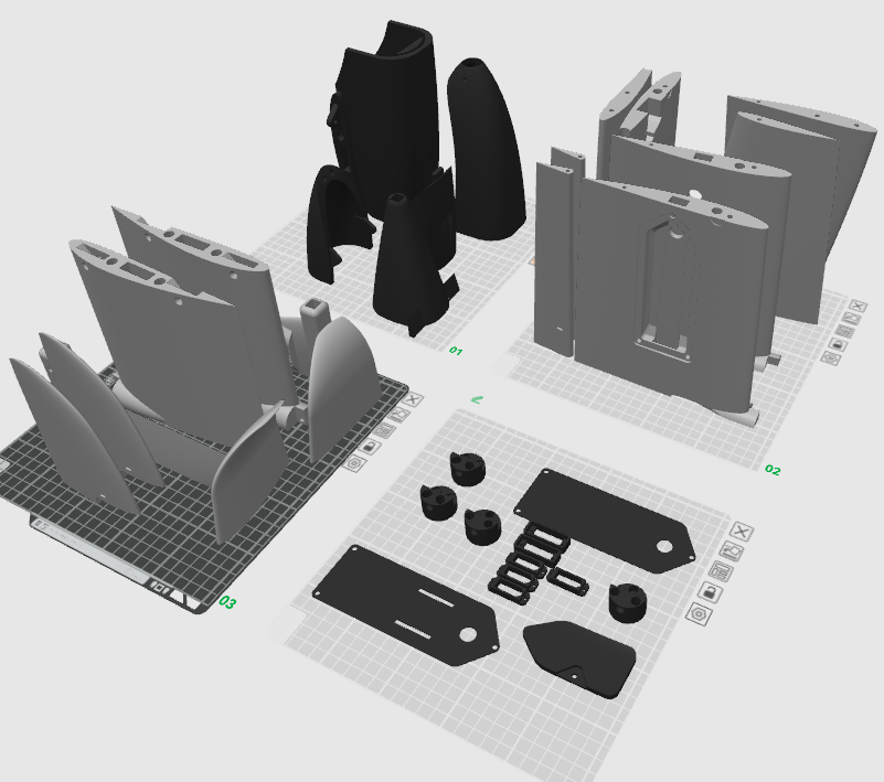 Miniatura 2 do modelo 3D 泰坦苍鹭1.8米航模，3D打印飞机、滑翔机、固定翼、双发动力