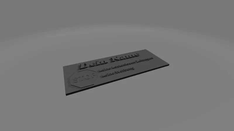 Namensschild für Briefkasten