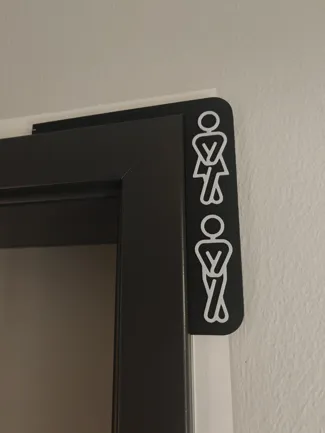 Toilet Doorframe Sign