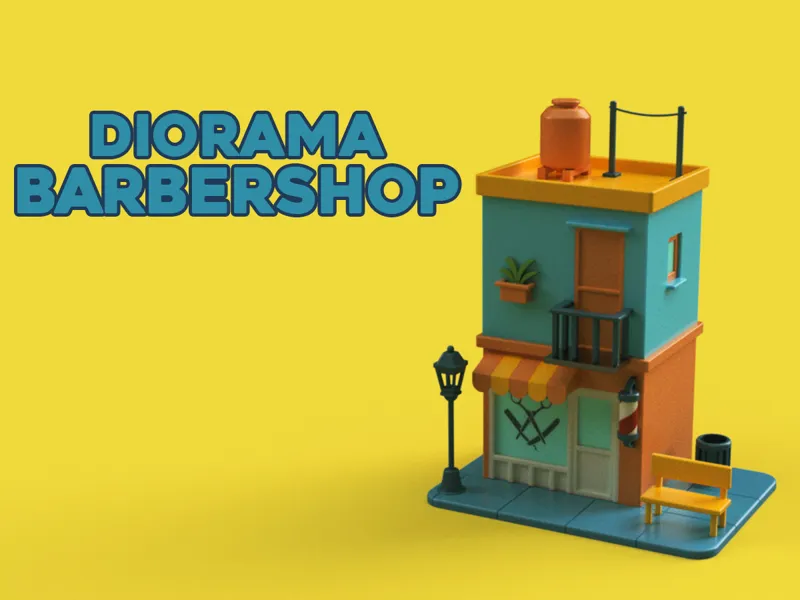 Diorama Barbershop 