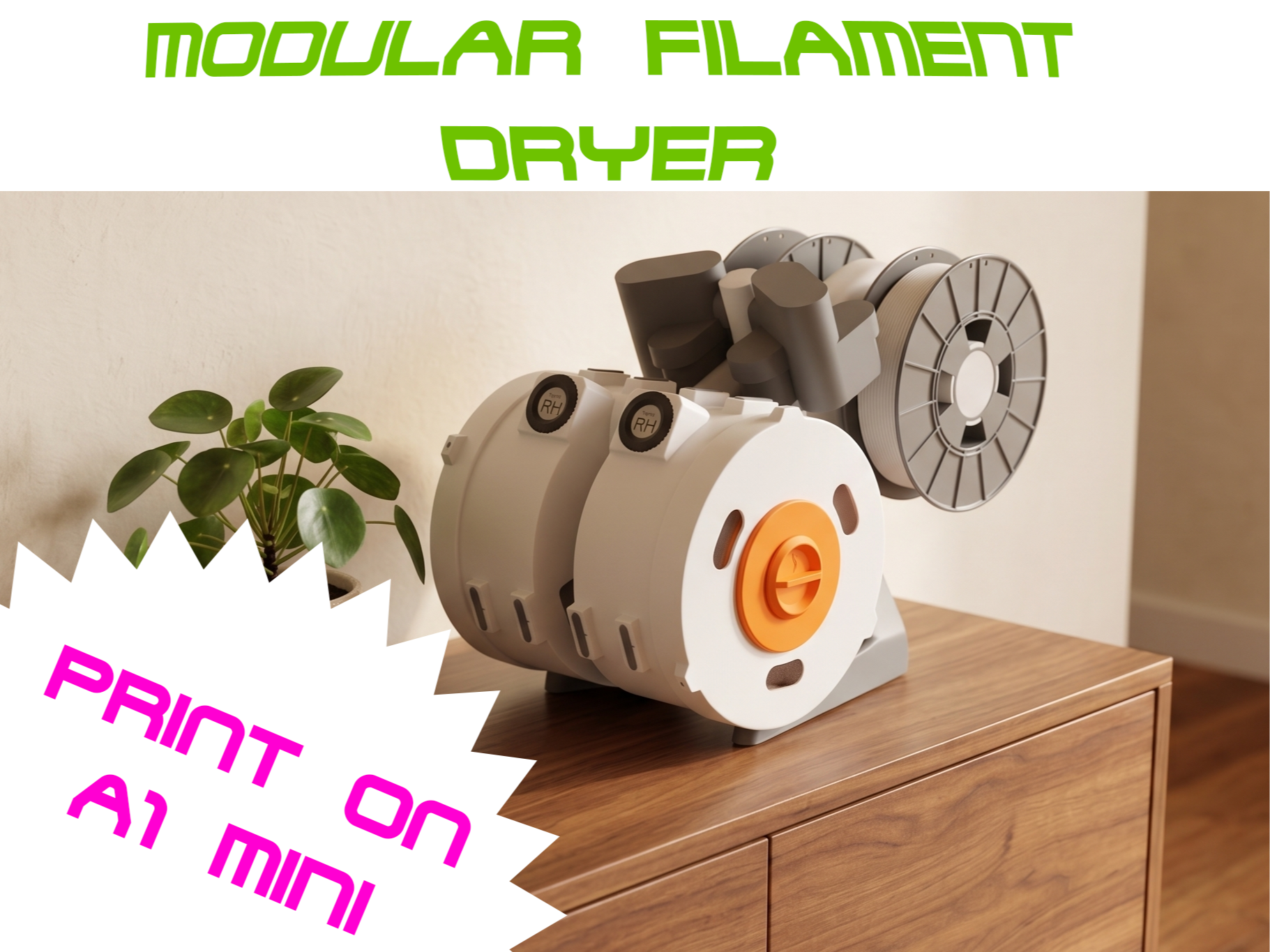 Modular Filament Dryer print on A1 Mini AMS Lite
