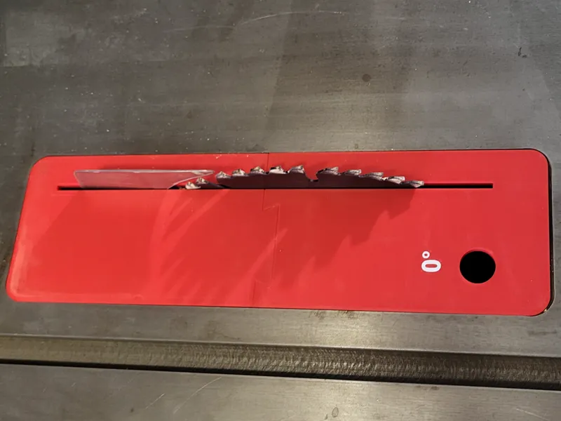 Axminster Table Saw Throat Plate